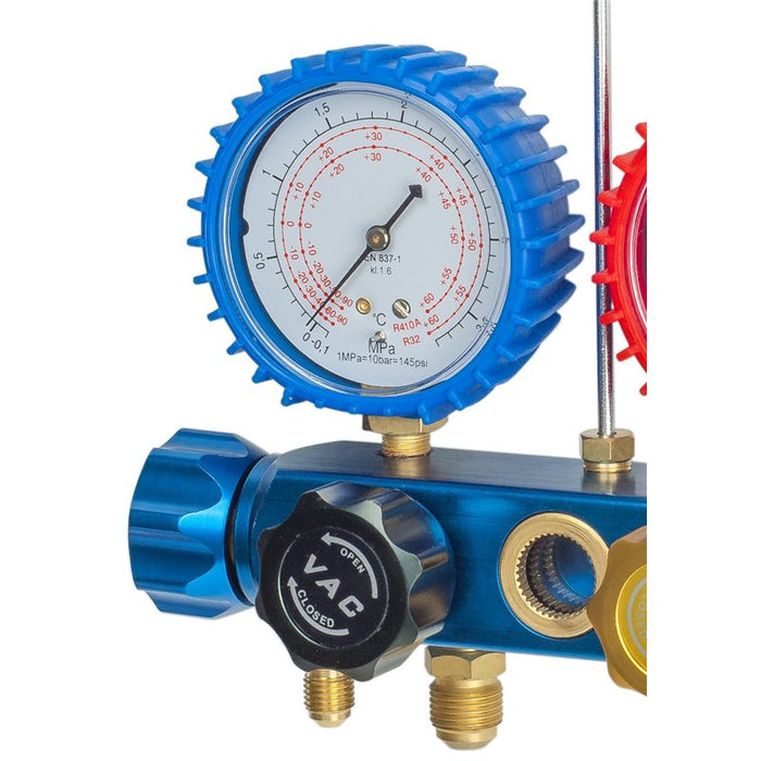 Pressure gauge 4-way collectors R422, R407, R134a - 1/4''