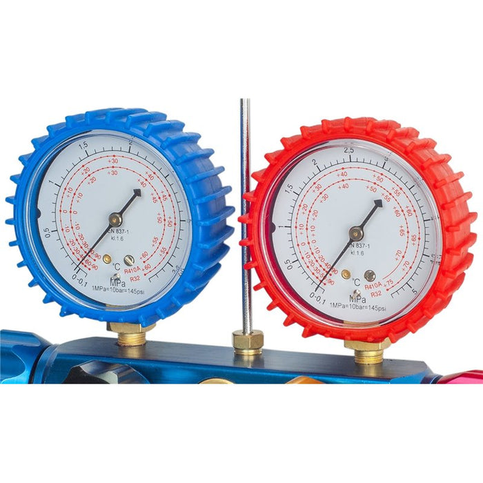 Pressure gauge 4-way collectors R422, R407, R134a - 1/4''