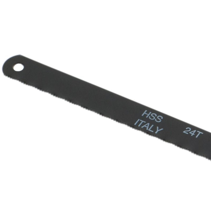 Spare blade in HSS steel, high flexibility and durability, for hacksaw