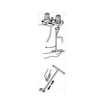 Telescopic basin wrench 10 - 32 mm, 460 mm long