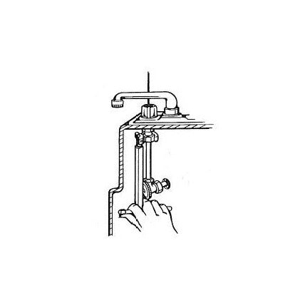 Telescopic basin wrench 10 - 32 mm, 460 mm long