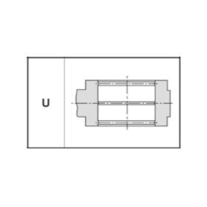 Universal Jaw Die with profile U, for Universal Jaw for Dies